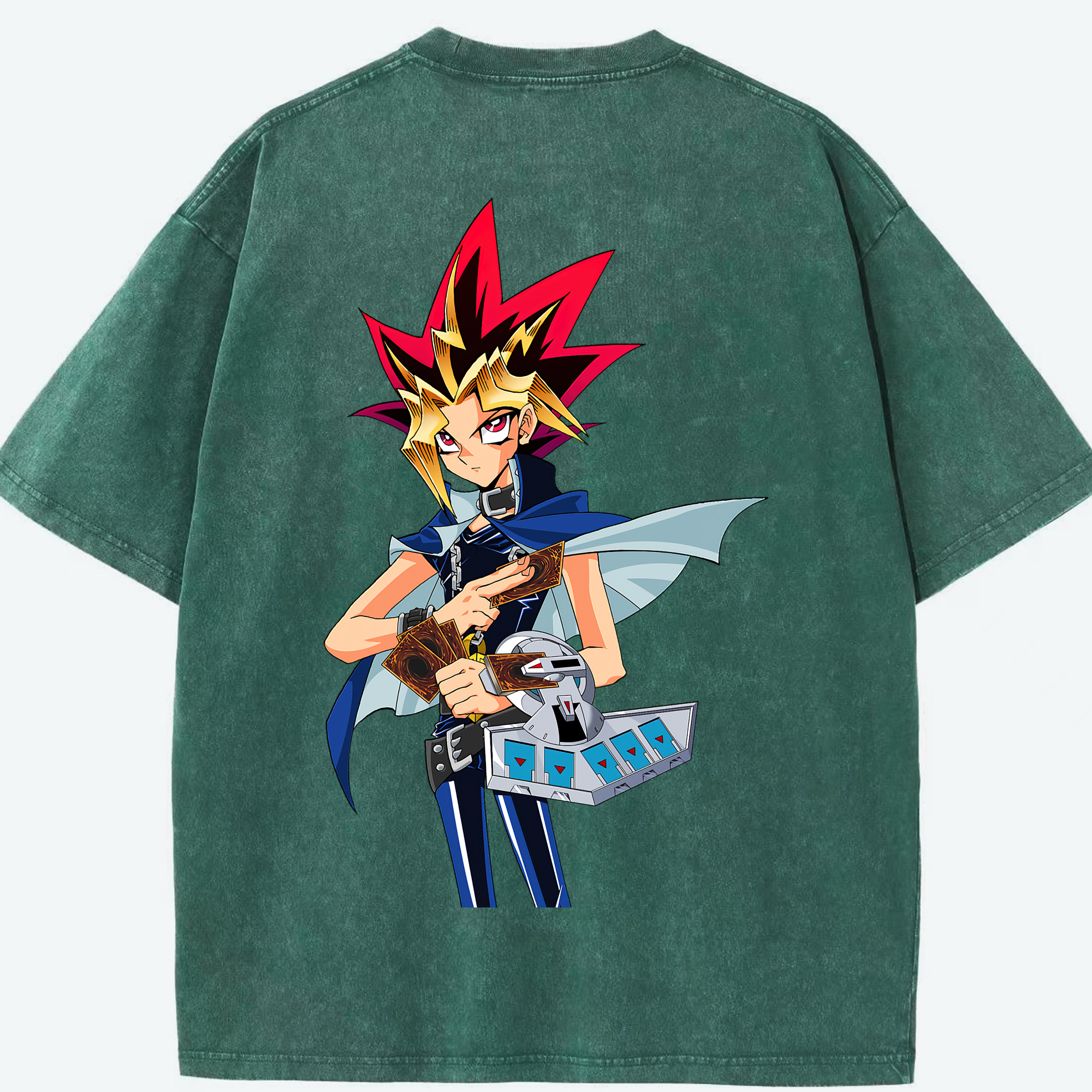 （画像用） 遊☆戯☆王 Yu-Gi-Oh! 綿100% ヴィンテージ風 半袖Tシャツ（背面プリント）